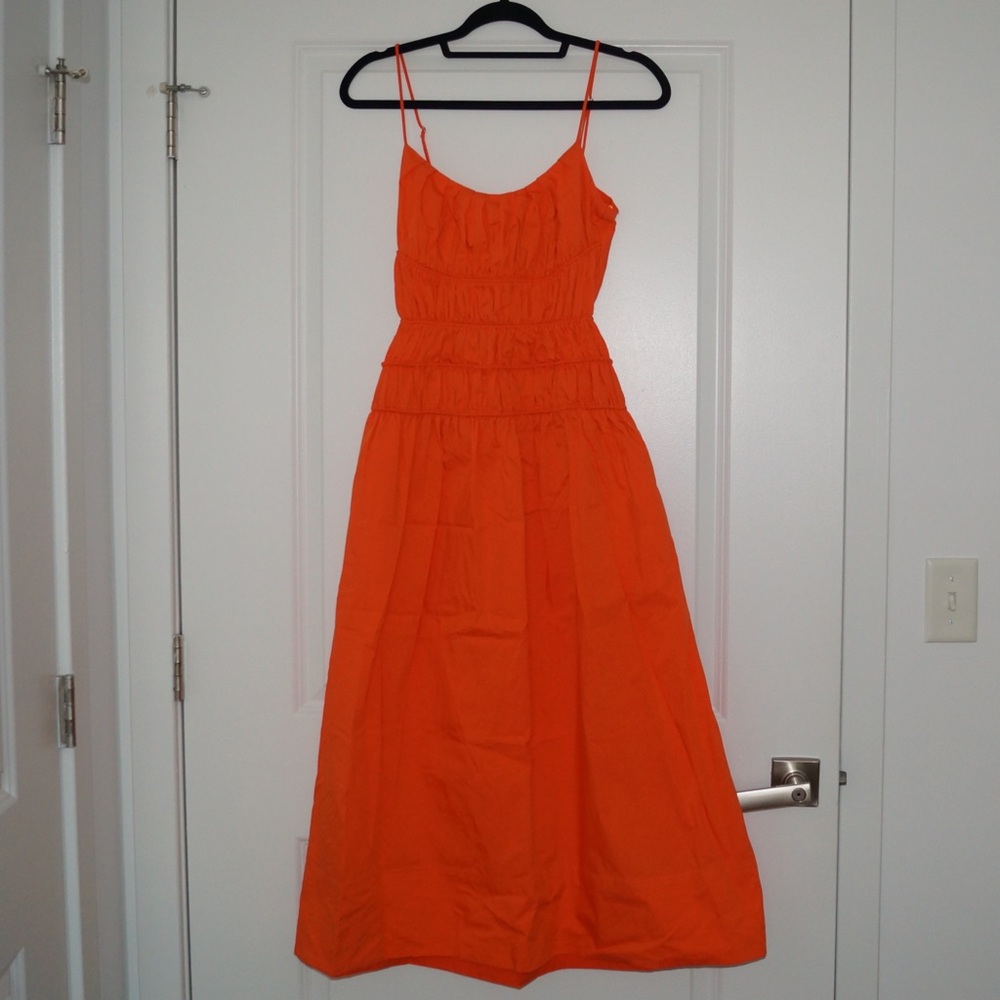 Tanya Taylor Orange Sleeveless Dress